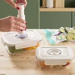 Pradel France Lot de 2 boîtes de conservation vide d'air avec pompe