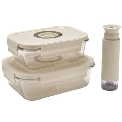 Pradel France Lot de 2 boîtes de conservation vide d'air avec pompe