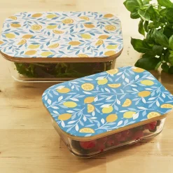 Pradel France Lot de 2 boîtes de conservation couvercles imprimés